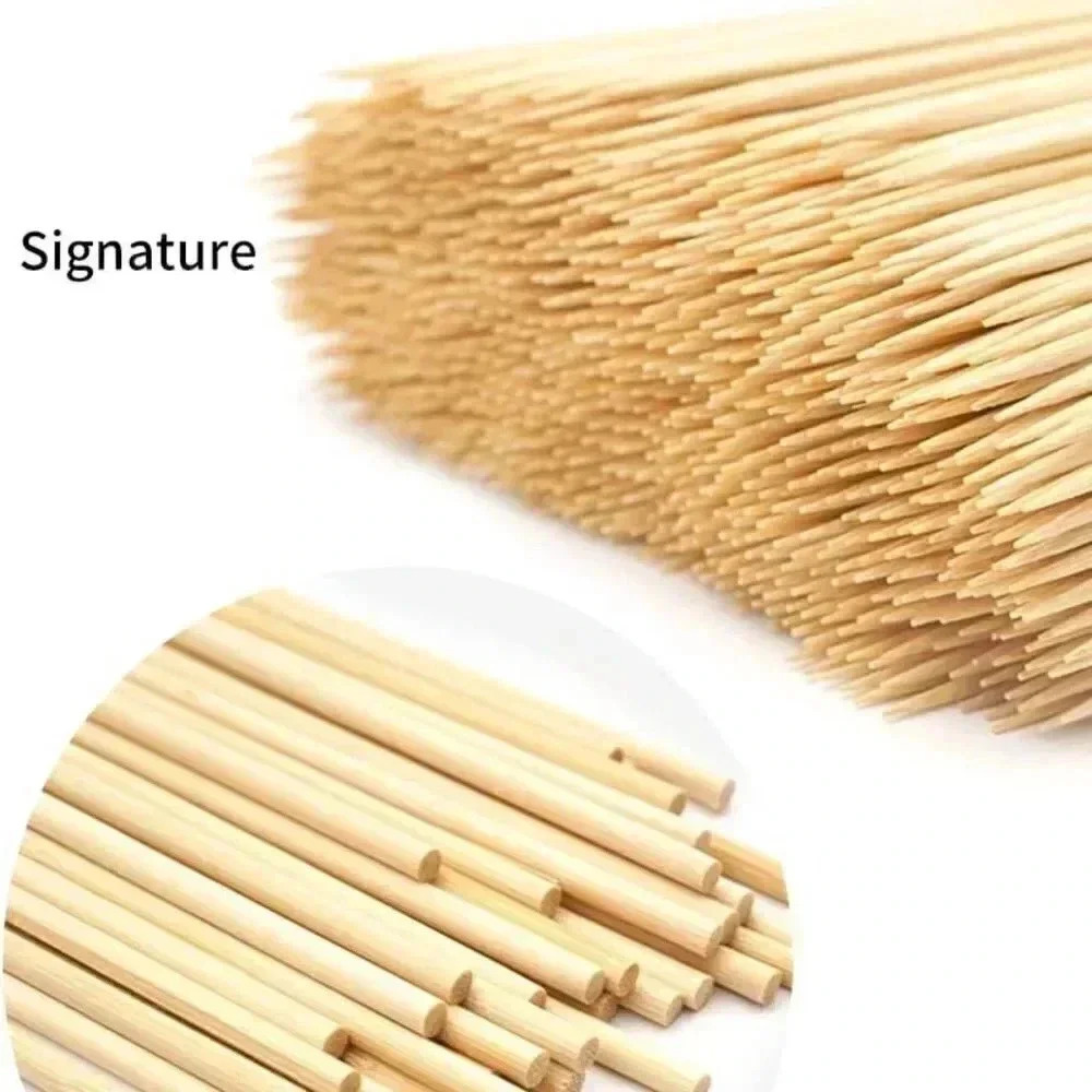 14" Bamboo Barbecue, Kebob, Fondue & Marshmallow Stick Skewers - Picture 5 of 6